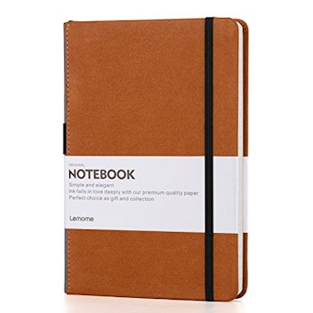 LemomeHardcover Classic Grid Paper Notebook With Pen Holder