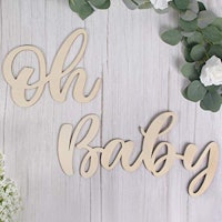 Wood Oh Baby Sign