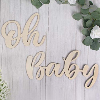 Wood Oh Baby Sign