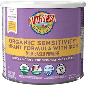 Earth's Best Organic Low Lactose Sensitivity Infant Formula, 23.2 Ounce