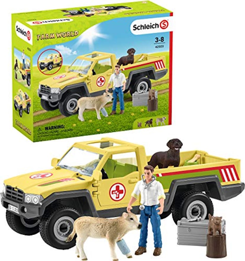 Schleich Farm World Vet Visit to the Farm 12-piece Educational Playset