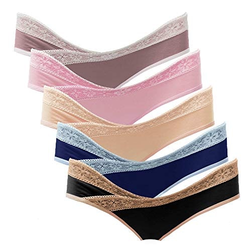 OLCHEE Womens Under The Bump Maternity Panties Cotton Comfy Pregnancy Underwear Multi Pack 