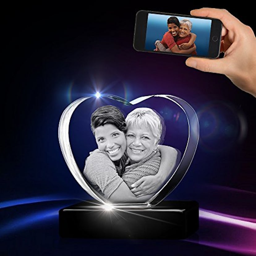 3D Crystal Photo Engraved Heart