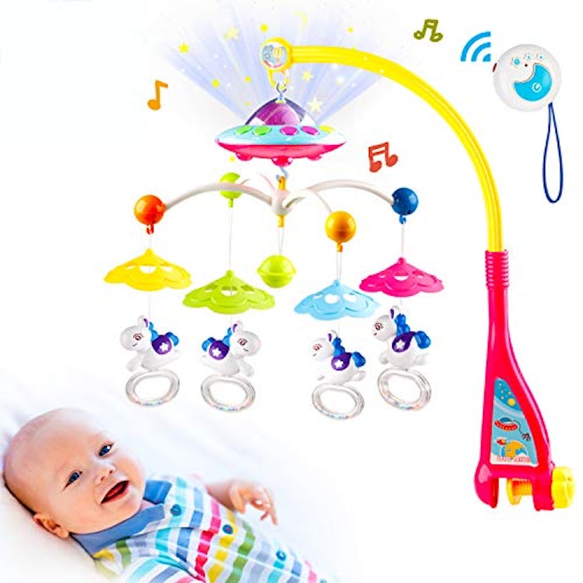 Mini Tudou Crib Mobile Baby Crib Musical Mobile