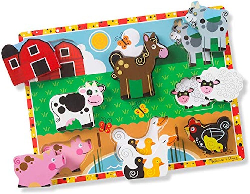 Melissa & Doug Farm Wooden Chunky Puzzle