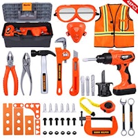 iBaseToy 45-Piece Kids Tool Set