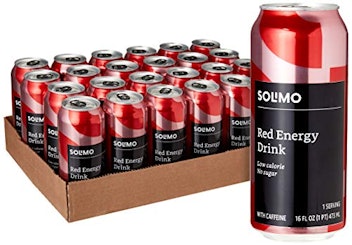 Solimo Red Energy Drink, Sugar Free, 16 Fluid Ounce (Pack of 24)