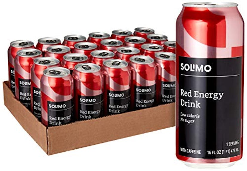 Solimo Red Energy Drink, Sugar Free, 16 Fluid Ounce (Pack of 24)