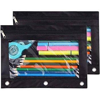 Topwoozu 2-Pack Pencil Pouch - FOR 3-RING BINDERS