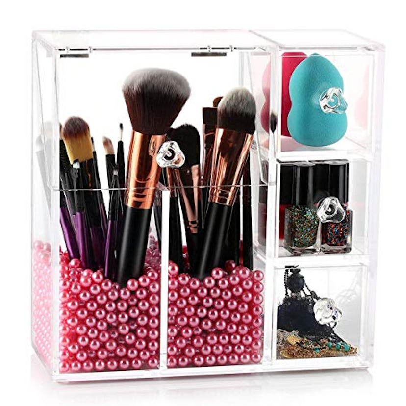 HBlife Acrylic Makeup Organizer With Brush Holder