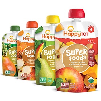 Happy Tot Organic — Pack of 16 Baby Food Pouches