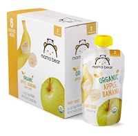 Mama Bear Organic Baby Food (Apple and Banana) Pack of 12