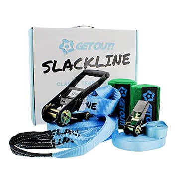 Get Out! Slackline Training Kit — Amazon Slackline Kit for Beginner Kids and Adults