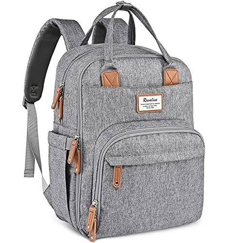 Navy Blue Multi-Function Baby Diaper Bag Backpack Stylish and Durable Travel Diaper Bags for Girls and Boys Waterproof Large Diaper Backpack for Mom Dad with Stroller Straps 