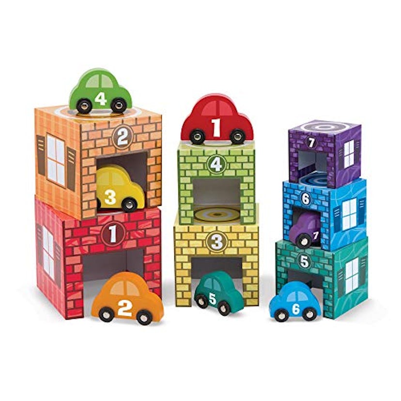 Melissa & Doug Nesting & Sorting Garages & Cars