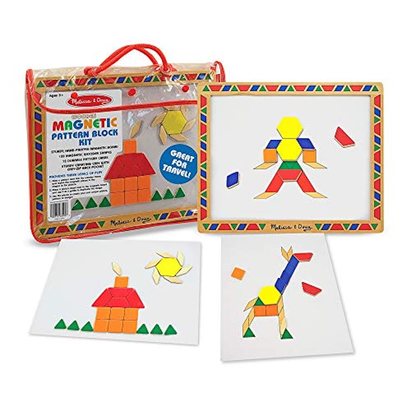 Melissa & Doug Deluxe Magnetic Pattern Blocks Set