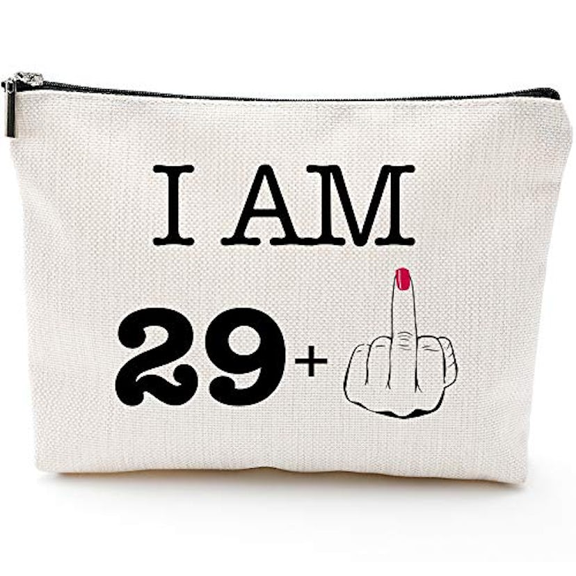 I Am 29 + Middle Finger Makeup Bag