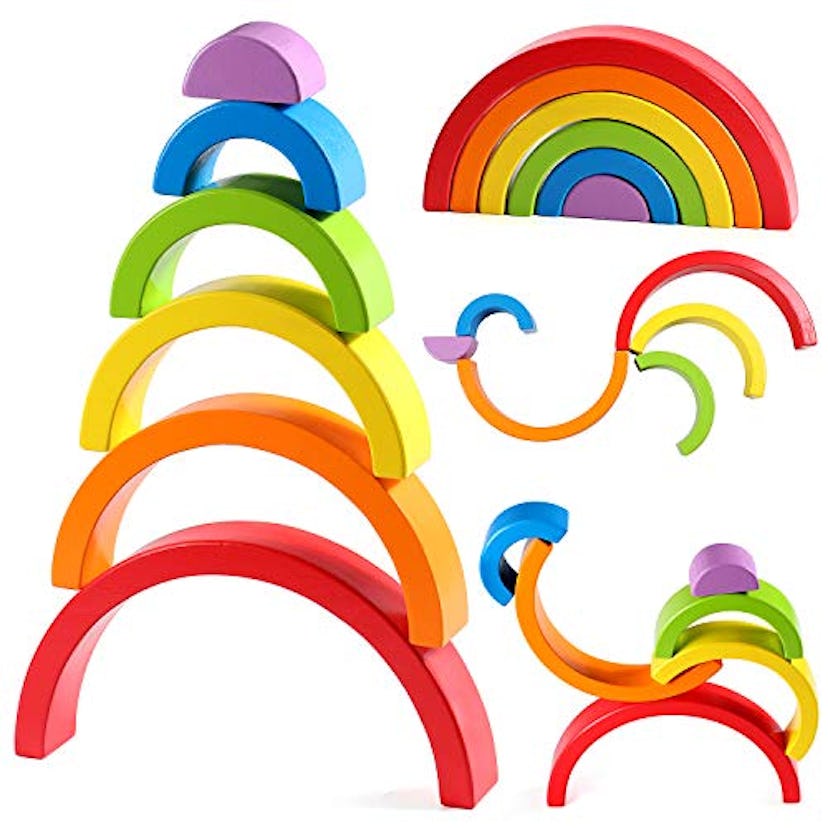 Lewo Wooden Rainbow Stacker