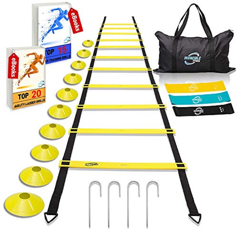 Invincible Fitness Agility Ladder Training Equipment Set