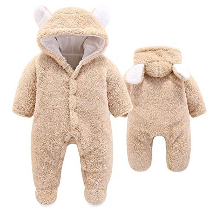 VNVNE Newborn Cartoon Bear Snowsuit