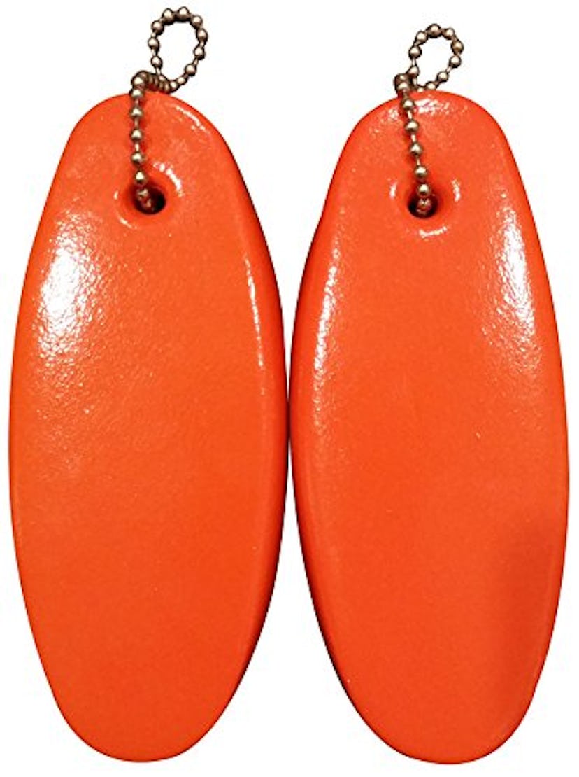 Jumbo Vinyl Coated Orange Floating Keychain