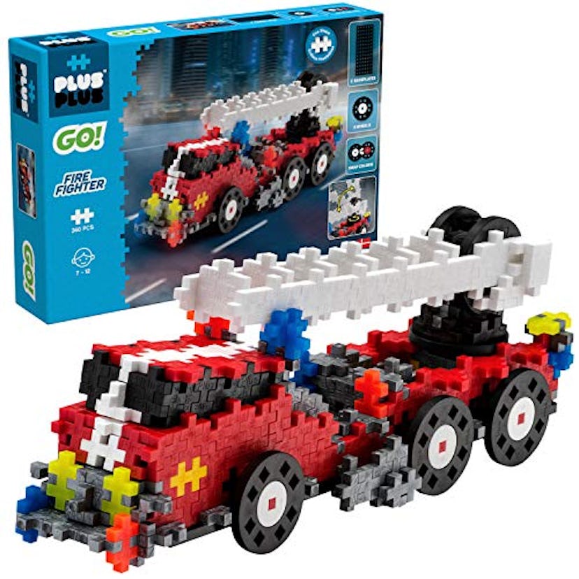 PLUS PLUS - GO! Fire Fighter Truck Building Set