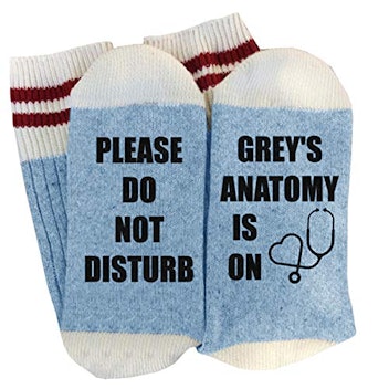 Funny Socks - Please Do Not Disturb Grey's Anatomy is on