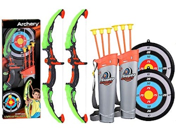  2 Pack Bow and Arrow Set for Kids, Light Up Archery