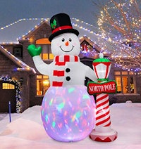 PARAYOYO 8 Ft LED Light Christmas Inflatable Snowman
