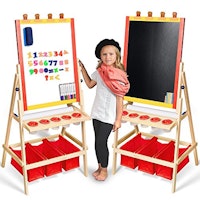  Evergreen Art Supply Kids Easel with Paper Role 
