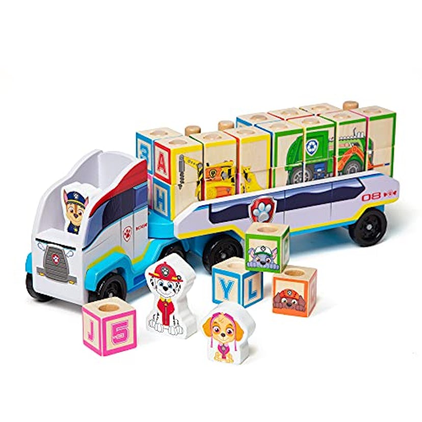 Melissa & Doug Paw Patrol Wooden ABC Block Truck