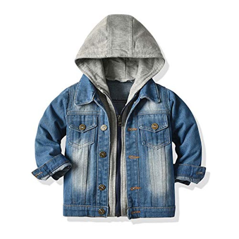 SOFEON Toddler Denim Jacket with Hood