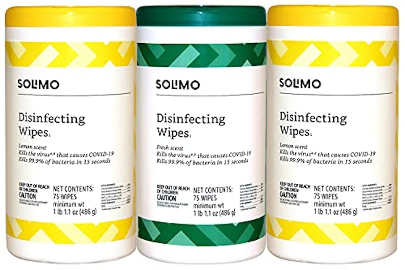 Solimo Disinfecting Wipes, 75 Count (Pack of 3)