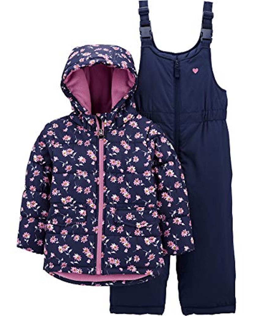 OshKosh B'Gosh Girls' Ski Jacket and Snowbib Snowsuit Outfit Set