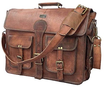 Vintage Handmade Leather Messenger Bag