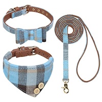 BINGPET Bow Tie Dog Collar with Leash Set