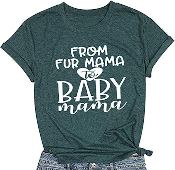 “From Fur Mama to baby Mama” Pregnancy T-Shirt 