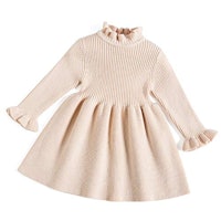 Simplee Kids Ribbed Knit Sweater Dress