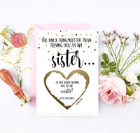 Pregnancy Scratch Off Card for Sister New Aunt