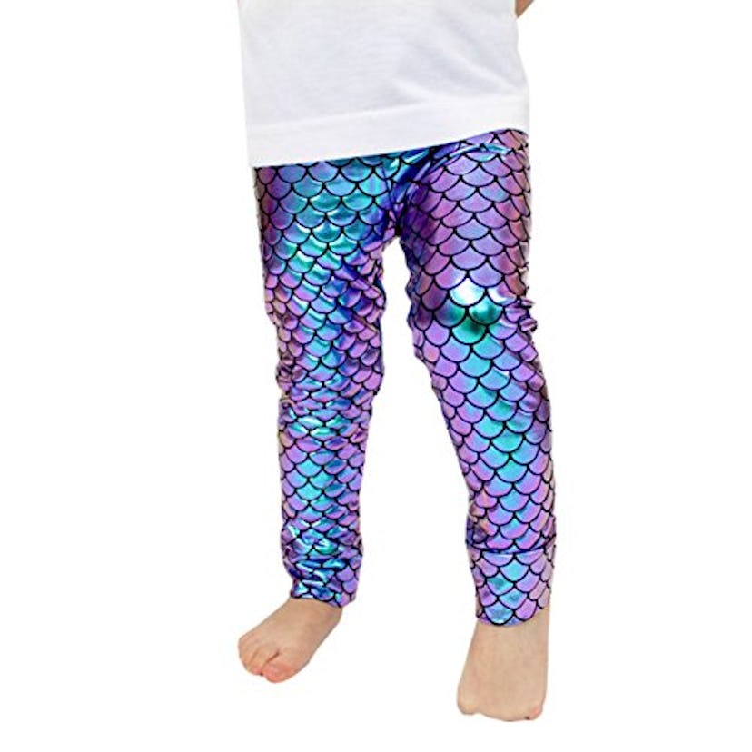 Faithtur Mermaid Fish Scale Stretch Leggings