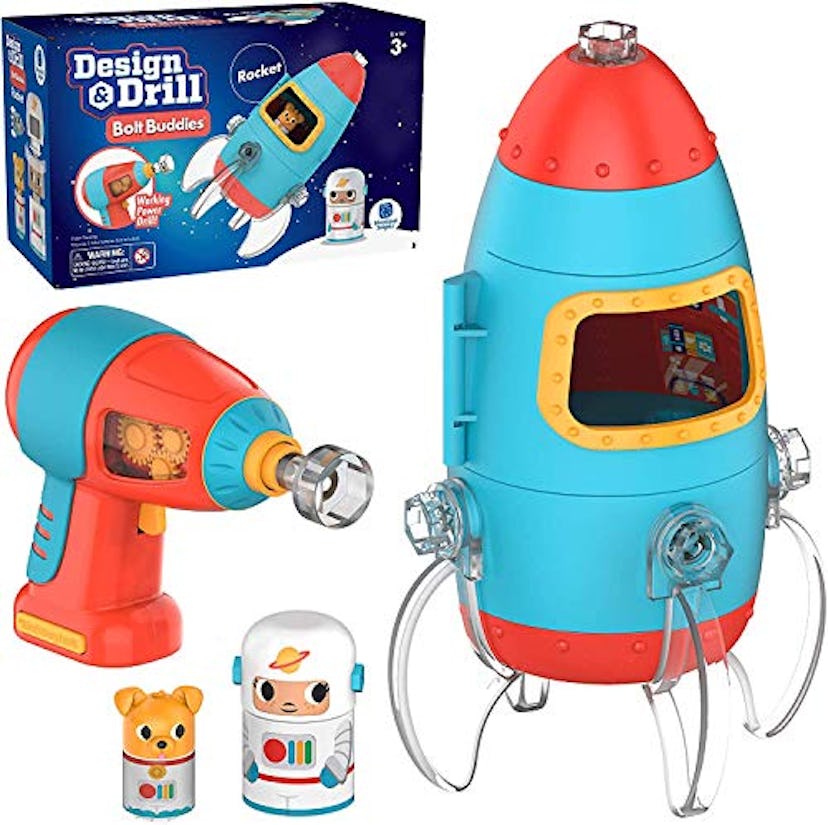 Educational Insights Design & Drill Rocket Ship Toy