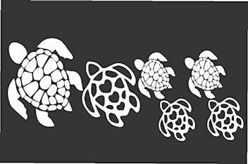 Turtle Family Car Decal