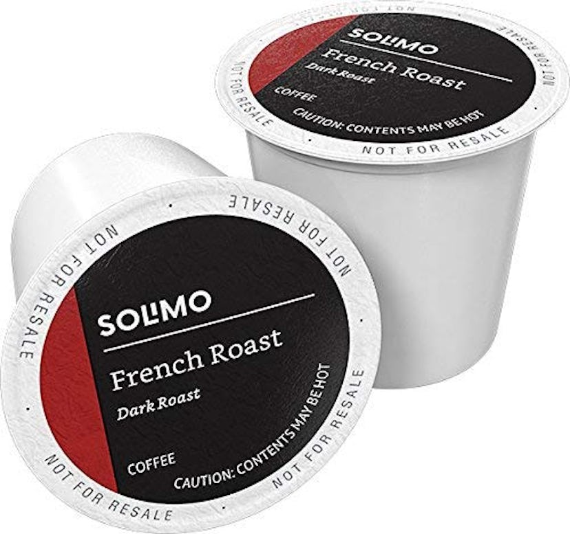 100 Ct. Solimo Dark Roast Coffee Pods, French Roast