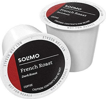100 Ct. Solimo Dark Roast Coffee Pods, French Roast