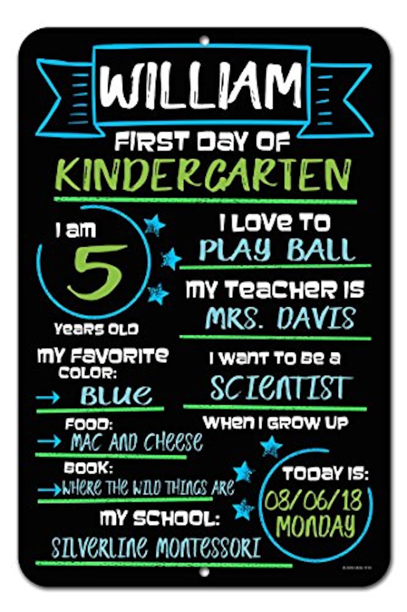 Honey Dew Blue & Green Large First Day Sign