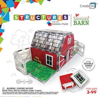 CreateOn Farmyard Barn Magna-Tile Structure Set