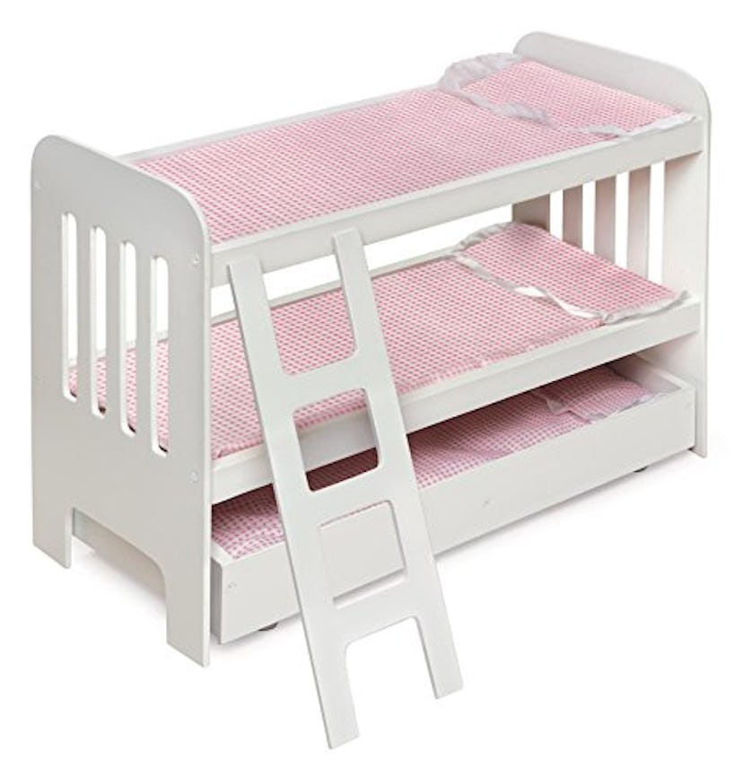 Badger Basket Trundle Doll Bunk Bed with Ladder