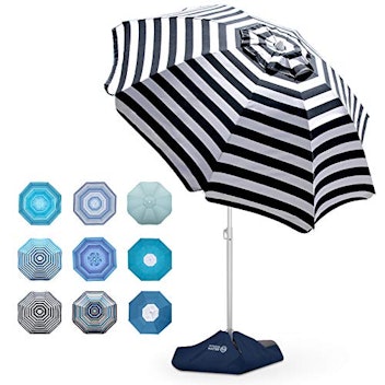 OutdoorMaster Heavy-Duty Windproof Beach Umbrella