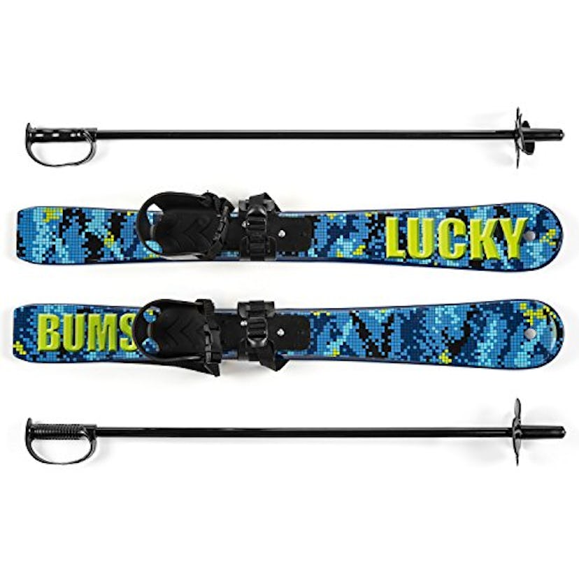 Lucky Bums Kids Beginner Ski and Pole Set 