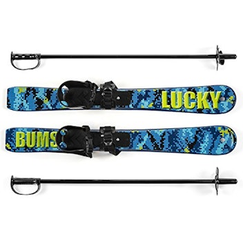 Lucky Bums Kids Beginner Ski and Pole Set 